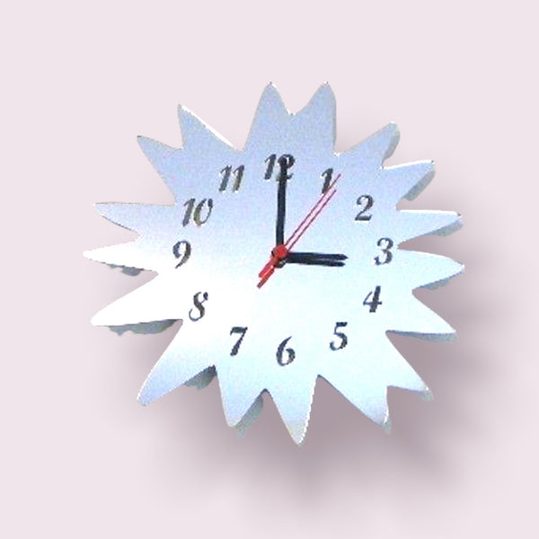Spiky Shaped Clocks - Many Colour Choices