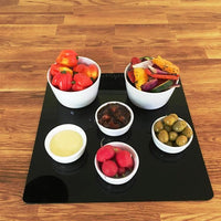 Square Serving Mat/Table Protector - Black Gloss