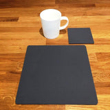 Square Placemat and Coaster Set - Graphite Grey