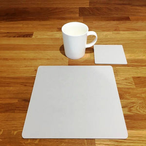 Square Placemat and Coaster Set - Light Grey