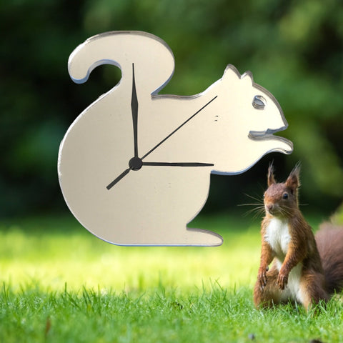 Squirrel Shaped Clocks - Many Colour Choices