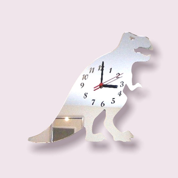 T-Rex Dinosaur Shaped Clocks - Many Colour Choices