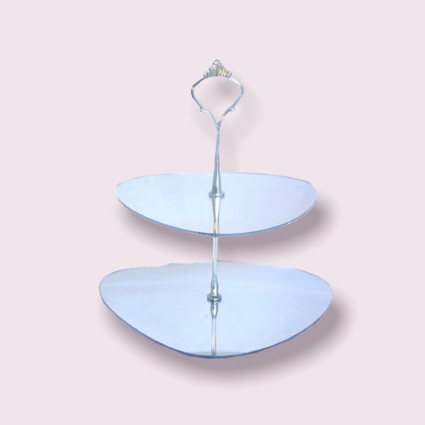 Two Tier Pebble Cake Stand