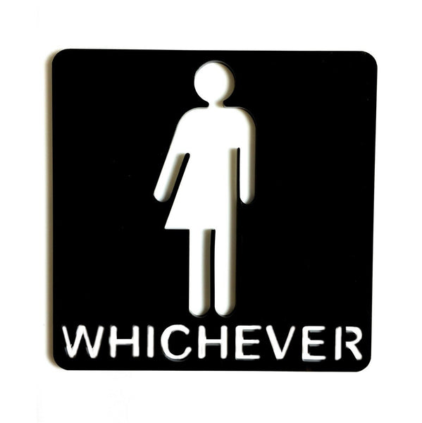 'Whichever' Unisex Toilet Door Sign