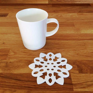 Snowflake Shaped Coaster Set - White