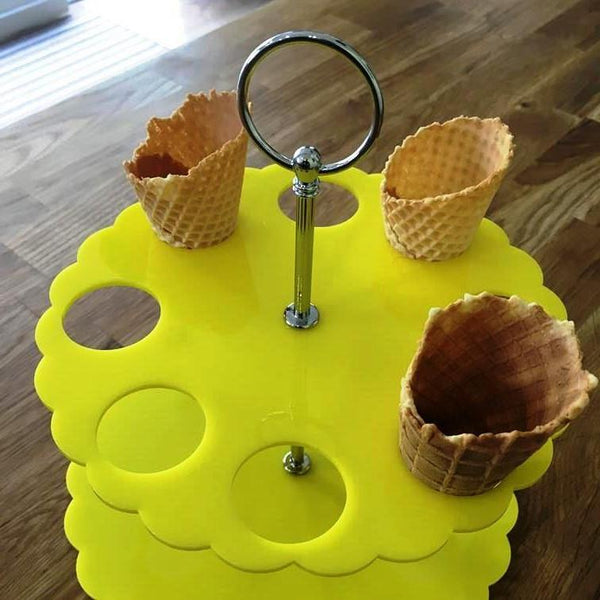 Ice Cream Cone Stand - Yellow