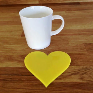 Heart Shaped Coaster Set - Yellow
