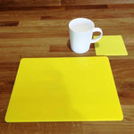 Rectangular Placemat and Coaster Set - Yellow